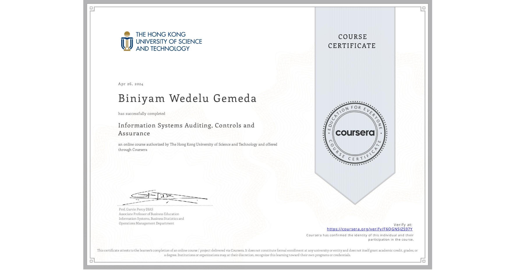 Information Systems Auditing, Controls and Assurance